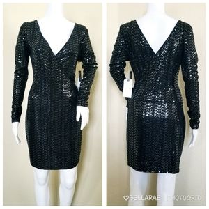 Leith Sparkly Black Party Dress